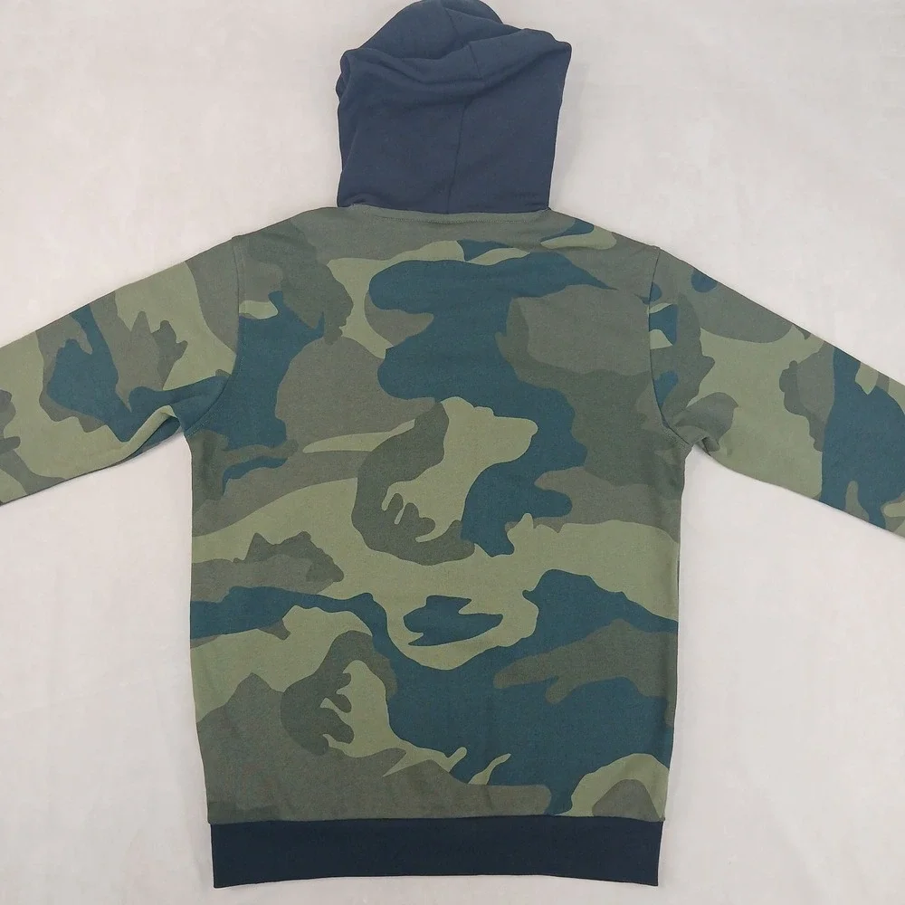 VTG Adidas Small Mens Sweater Hoodie Trefoil Camo 21x26